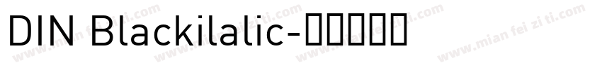 DIN Blackilalic字体转换